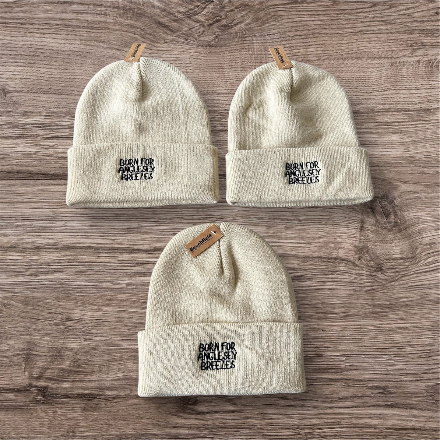 Born for Anglesey Breezes Embroidered Beanie