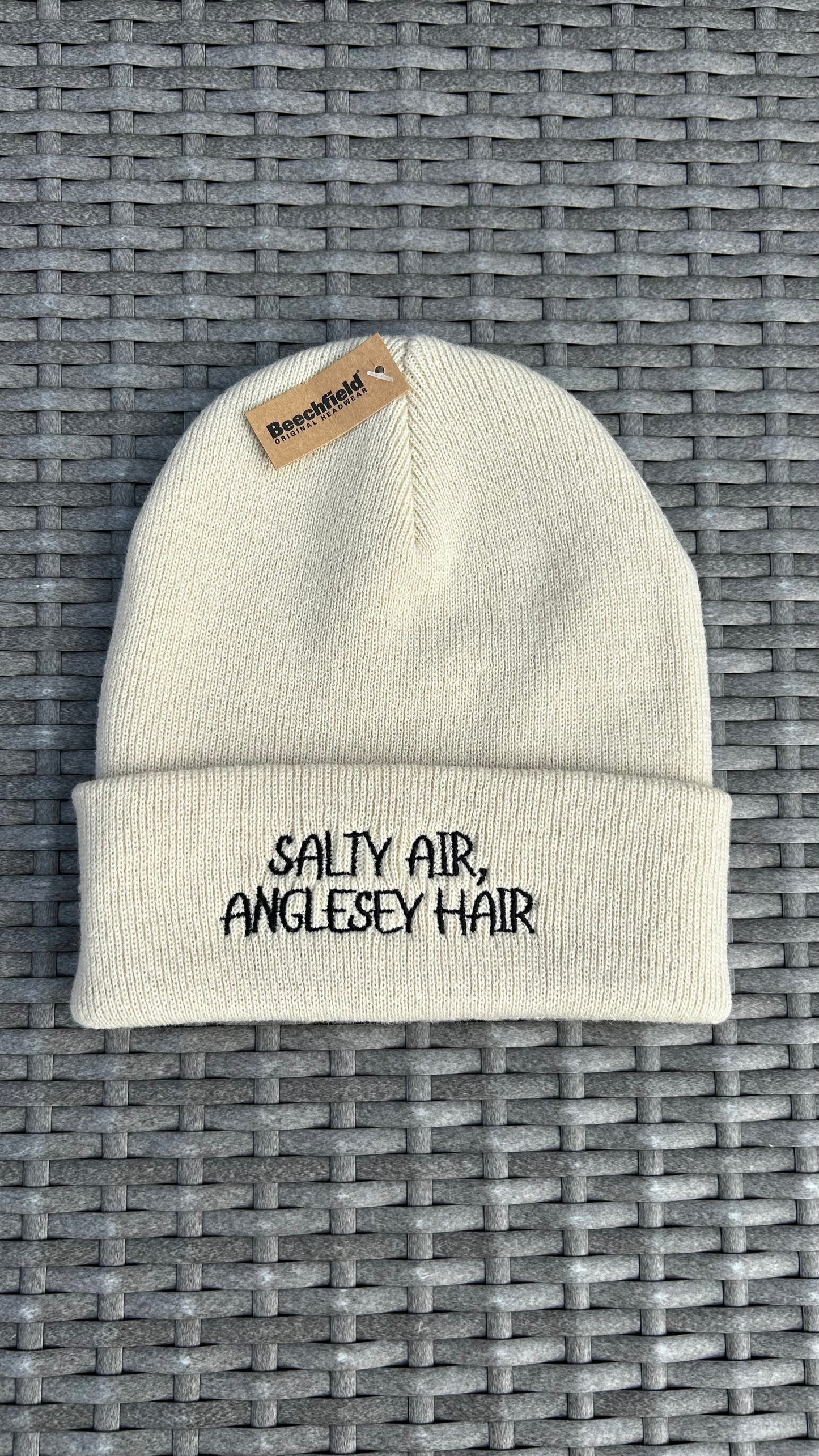 Salty Air, Anglesey Hair Beanie in Cream 🐚