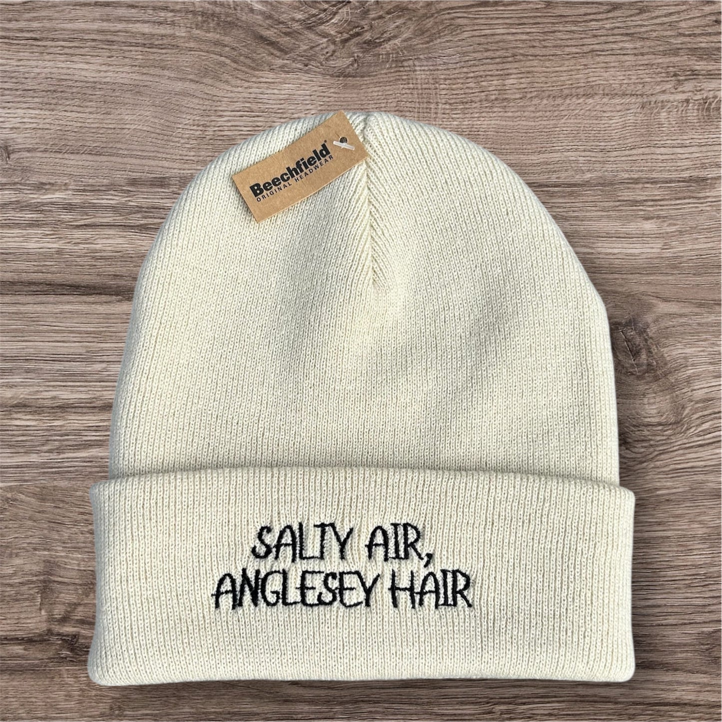 Salty Air, Anglesey Hair Beanie in Cream 🐚