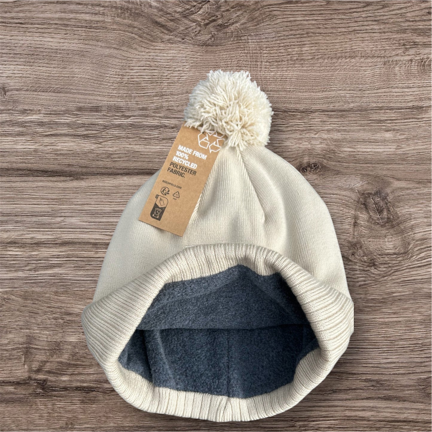 Born for Anglesey Breezes Pom Pom hat in Almond