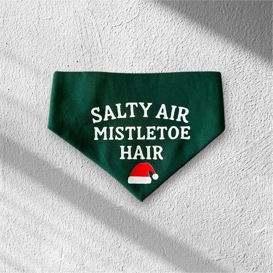 Salty Air, Mistletoe hair dog bandana in Medium 🎄🐾
