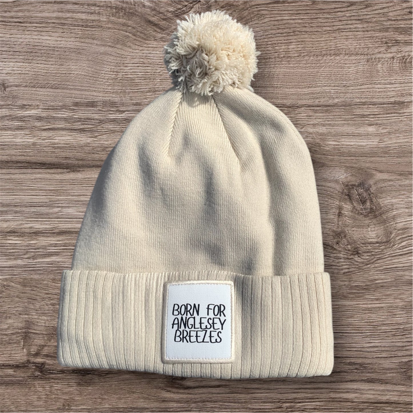 Born for Anglesey Breezes Pom Pom hat in Almond
