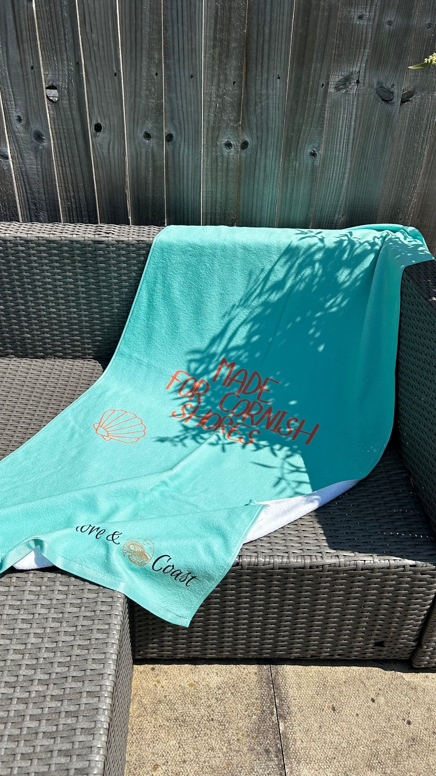 Made for Cornish Shores – Mint Microfibre Beach Towel |Shore & Coast