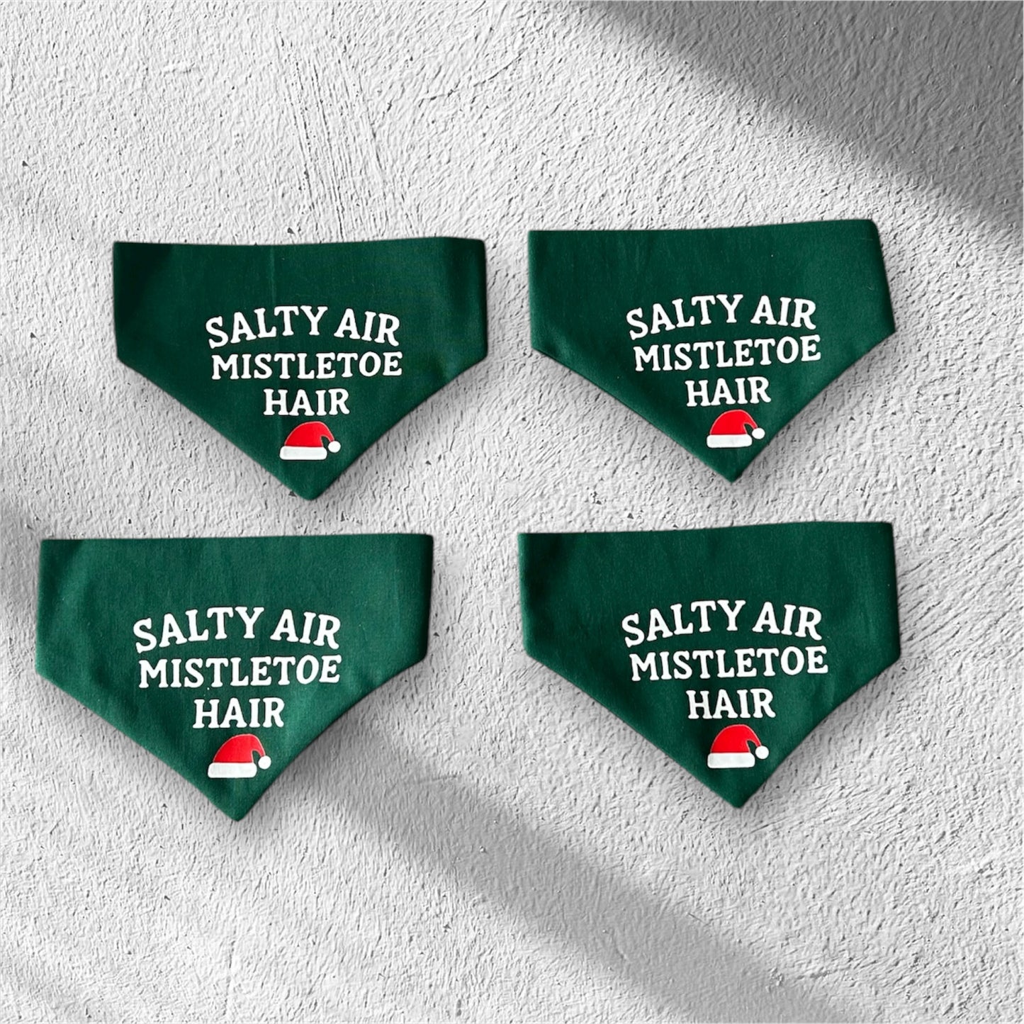 Salty Air, Mistletoe hair dog bandana in Medium 🎄🐾