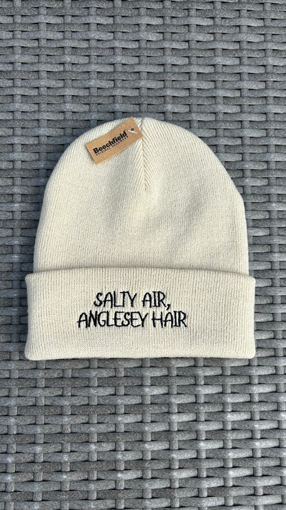 Salty Air, Anglesey Hair Beanie in Cream 🐚