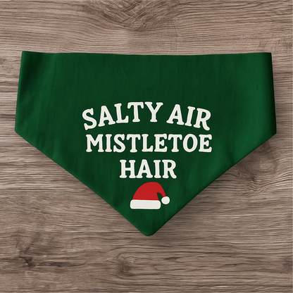 Salty Air, Mistletoe hair dog bandana in Medium 🎄🐾