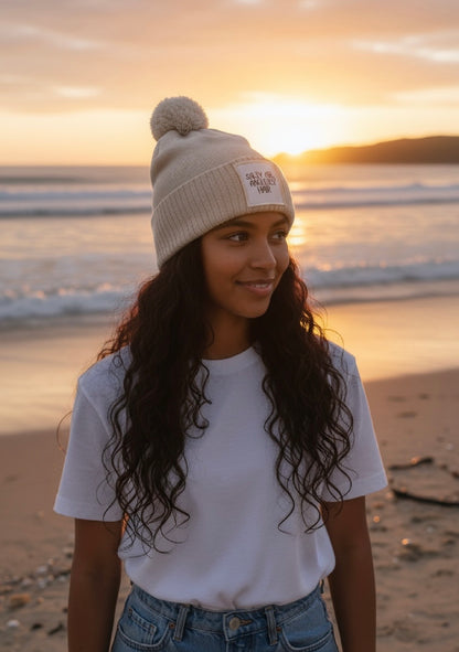 Salty Air, Anglesey Hair Pom Pom hat