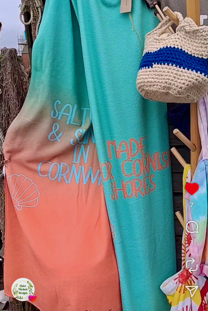 Made for Cornish Shores – Mint Microfibre Beach Towel |Shore & Coast