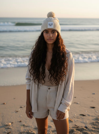 Salty Air, Anglesey Hair Pom Pom hat